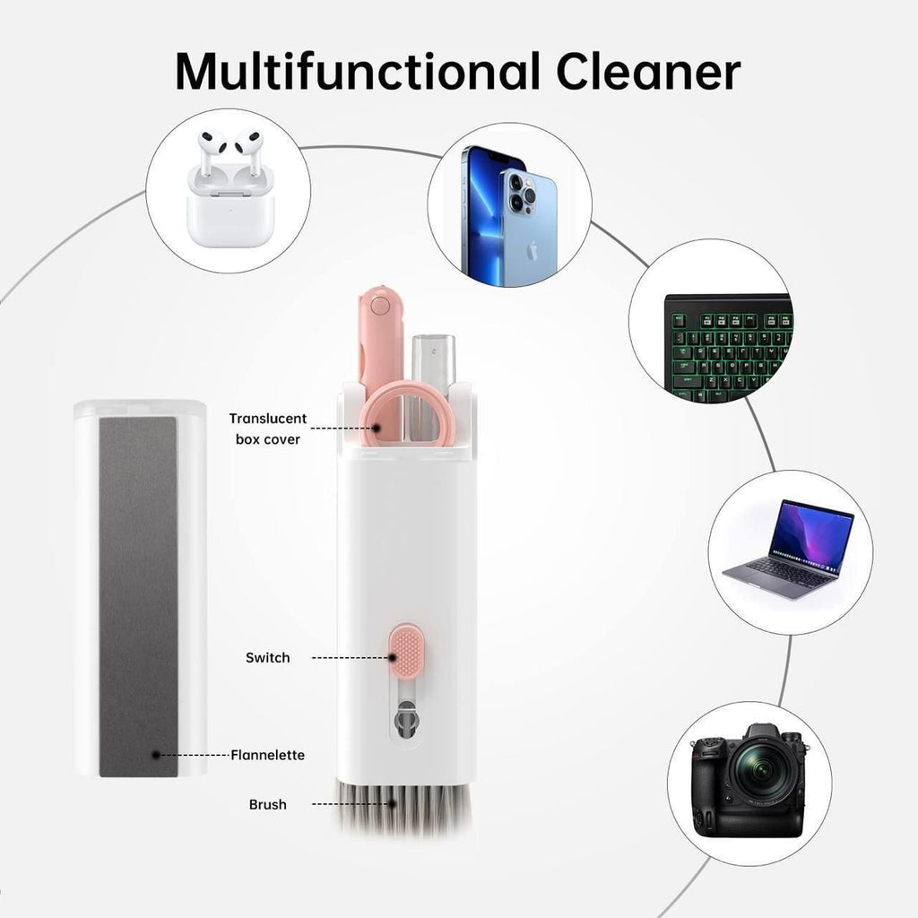 7-in-1 Electronic Cleaner Kit - Pen-Style Cleaning Brush for AirPods, Earbuds, Keyboard & Phone