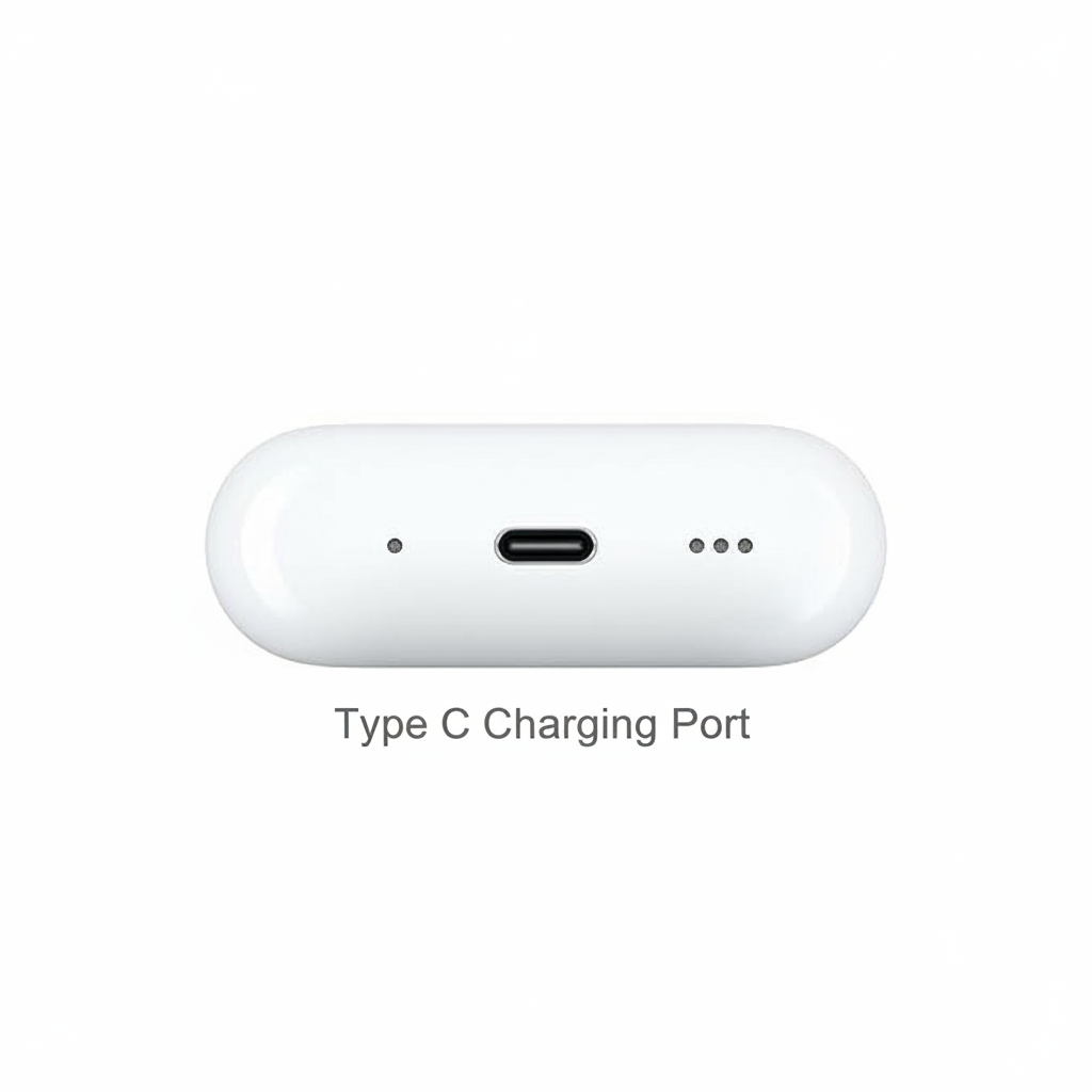 Charging case with Type C port label