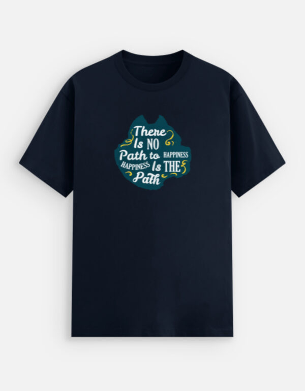 Happiness is the Path’ Unisex Tee – Soft Stretch, Effortless Style" - Image 2