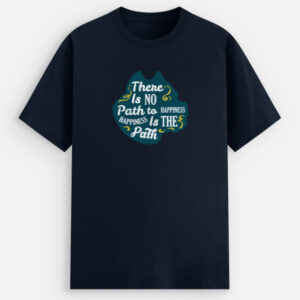 Happiness is the Path’ Unisex Tee – Soft Stretch, Effortless Style"